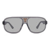 KUGO Mercer grey sunglasses made of bioacetate and natural wood front view