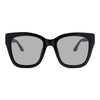 KUGO Moth Black Front view of gray lens sunglasses