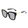 KUGO Moth Black Side view of gray lens sunglasses